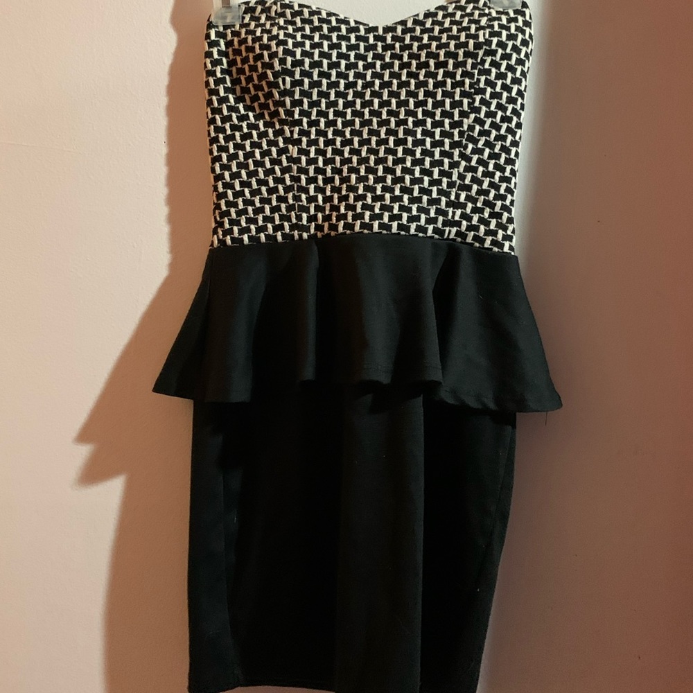 Strapless mini dress